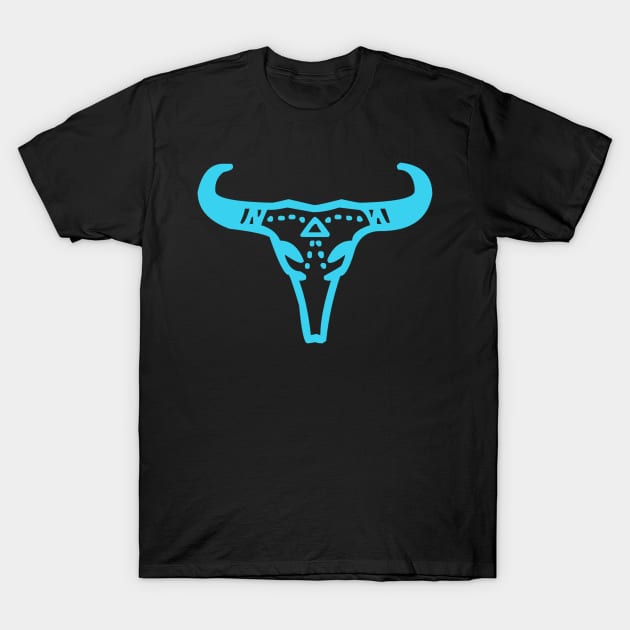 Neon Cow Skull T-Shirt by LefTEE Designs